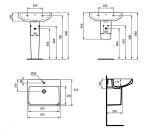 IDEAL STANDARD - i.Life B Umyvadlo 55x44 cm, s přepadem, otvor pro baterii, SmartGuard, bílá T4608HY