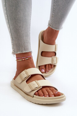 Lehké Pěnové Dámské Žabky S Sponami Big Star NN274A752 Béžové 41