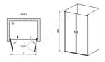 RAVAK - Chrome Sprchové dveře dvoukřídlé CSDL2-100, 975-1005 mm, bílá/čiré sklo 0QVAC10LZ1