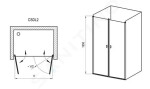 RAVAK - Chrome Sprchové dveře dvoukřídlé CSDL2-120, 1175-1205 mm, lesklý hliník/čiré sklo 0QVGCC0LZ1