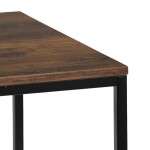 Stůl pracovní s regálem, MDF, dekor staré dřevo, černý kov