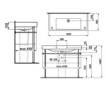 Laufen - Pro S Umyvadlo, 105x46 cm, bez otvoru pro baterii, bílá H8169660001091