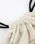 House Doctor Velká plátěná nákupní taška Black/Off-white, černá barva, textil