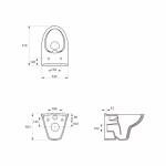 ALCADRAIN Sádromodul - předstěnový instalační systém s bílým tlačítkem M1710 + WC CERSANIT CLEANON PARVA + SEDÁTKO AM101/1120 M1710 PA2