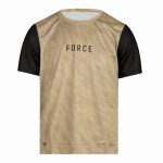 Dres FORCE MTB RULES kr. rukáv, béžový, vel. M (Barva béžová)