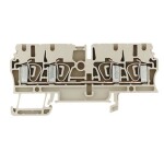 Weidmüller Z-series, Feed-through terminal, Rated cross-section: 2,5 mm², Tension clamp connection, Wemid, Dark Beige, ZDU 2.5 1608510000-100 100 ks