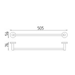 Nimco Unix nerez brus držák na ručníky 51 cm UNM 13046-10 UNM 13046-10