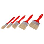 LEVIOR 52071 Štětce ploché, 15, 25, 40, 60, 80mm, sada 5ks, s plastovou rukojetí