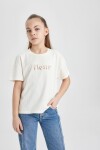 DEFACTO Girls Printed Short Sleeve T-Shirt