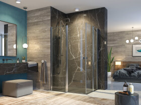 Aquatek GLASS R34 120x90cm CHROM Sprchová zástěna
