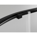 MEXEN/S - Exo čtvrtkruhový asymetrický posuvný sprchový kout 100 x 80, transparent, černá 8131-100-080-70-00