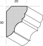 Rohová lišta vnitřní ozdobná - Smrk 20x32x2000mm CIMSP20L