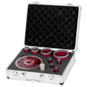 STREND PRO 226734 Korunky vykružovací diamantové PROFI, 6 - 68mm, + kotouč a brus. korunka, sada 10ks