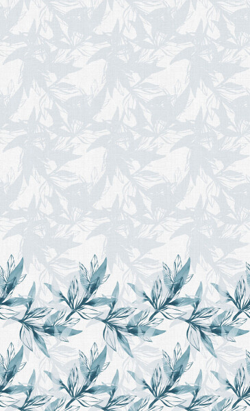 Ubrus Blue Leaves Dunicel® 138 cm x 220 cm Duni Ubrus Blue Leaves Dunicel® 138 cm x 220 cm Duni
