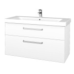 Dřevojas - Umyvadlová skříňka Q MAX SZZ2 105 - M01 Bílá mat / Úchytka T01 / M01 Bílá mat 331764A