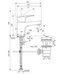 IDEAL STANDARD - Cerabase Umyvadlová baterie s výpustí, chrom BD392AA