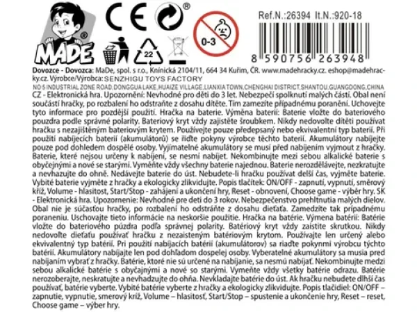 MADE Elektronická hra na baterie