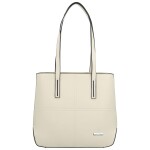 Moderní dámská kabelka na rameno Delami Glimmer, světle krémová