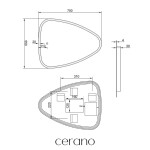CERANO - Koupelnové LED zrcadlo Riflettore - 70x55 CER-429295