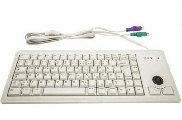 CHERRY G84-4400LPBDE-0 šedá / Klávesnice s trackballem / drátová / USB / DE layout (G84-4400LPBDE-0)