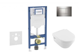 GEBERIT - Duofix Set předstěnové instalace, klozetu Architectura a sedátka softclose, tlačítko Sigma30, chrom SANI11CK1105