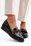 Dámské lakované boty Loafers Black Polike