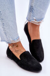 Semišové pohodlné mokasíny Černá Giovana 38