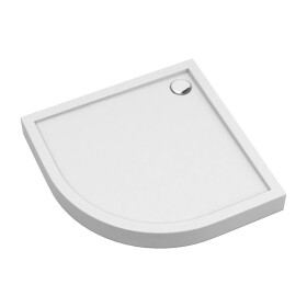OMNIRES - CAMDEN akrylátová sprchová vanička čtvrtkruh, 80 x 80 cm bílá lesk /BP/ CAMDEN80/OBP