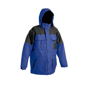 Bunda ULTIMO zimní 2XL-modro/černá, nepromokavá s kapucí v límci 2XL-modro/černé