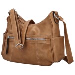 Stylová dámská koženková crossbody kabelka Rima, khaki