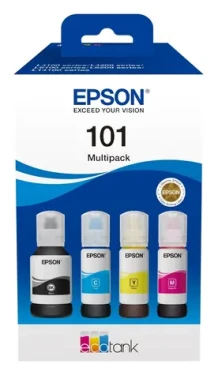 Epson 101 EcoTank / Inkoustové lahvičky / Multipack 4x 127 ml / CMYK (C13T03V64A)