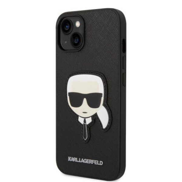 Pouzdro Karl Lagerfeld PU Saffiano Karl Head iPhone 14 Plus černé