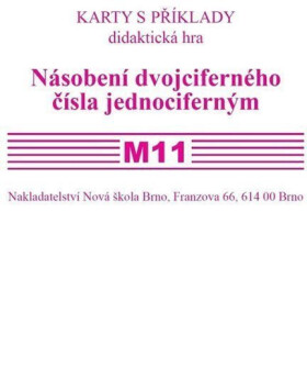 Sada kartiček M11 - násobení dvojciferného čísla jednociferným, 1. vydání - Zdena Rosecká