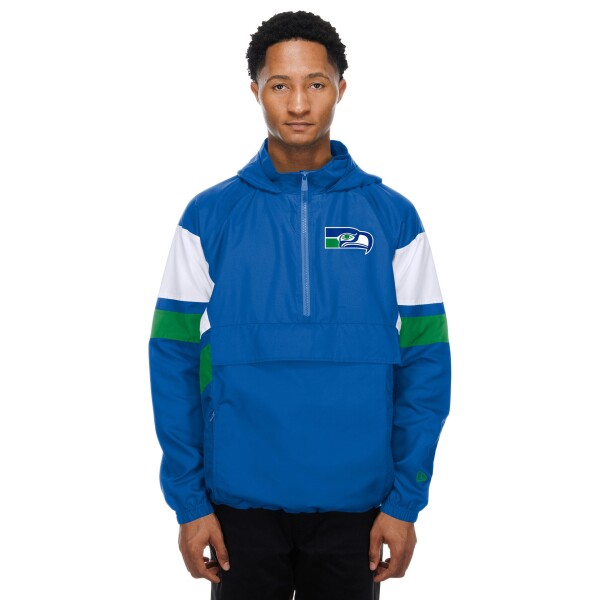 New Era Pánská bunda Seattle Seahawks NFL Quarter Zip Windbreaker Velikost: 3XL