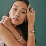 Elenys pozlacený perlový náramek Clara 17 cm 18K žluté zlato Perla 5A