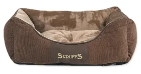 SCRUFFS Pelech Chester Box Bed hnědá / Velikost S / 50 x 40 cm / Žinylka / Hranatý s bočnicemi (974-01170)