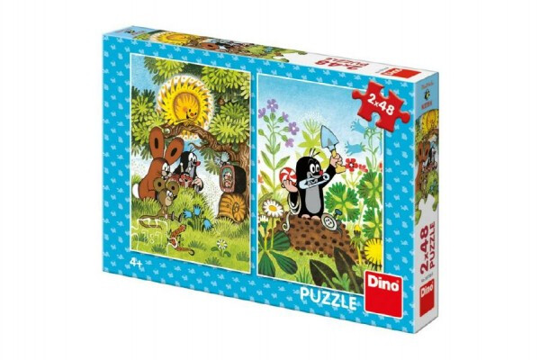 Krtek a kamarádi: puzzle 2x48 dílků