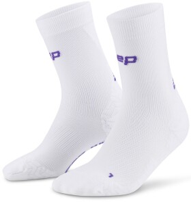 CEP pánské běžecké kompresní vysoké ponožky ULTRALIGHT 4.0 - white Velikost: V (Vel. chodidla 45-48)
