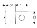 GEBERIT - Splachovací systémy Elektronické ovládání splachování pisoárů typ 01, bateriové napájení, chrom 116.031.21.5