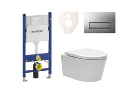 Cenově zvýhodněný závěsný WC set Geberit do lehkých stěn / předstěnová montáž + WC SAT Brevis SIKOGES7W8 SIKOGES7W8