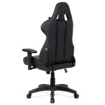 Kancelářská židle houpací mech., černá koženka, plast. kříž