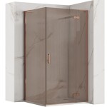 REA/S - Sprchová kabina Hugo 80x90 Copper Brush KPL-K6968