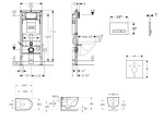 GEBERIT - Duofix Set předstěnové instalace, klozetu Oudee Vortex a sedátka softclose, tlačítko Sigma50, chrom/alpská bílá SANI11CA3177
