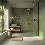 Rubineta - Sprchový set s pákovou baterií ULTRA-10 OLO GOLD, zlatá OLBA625146