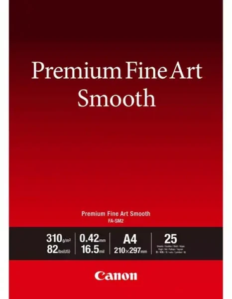 Canon FA-SM2 Premium Fine Art Smooth bílý / Fotopapír / matný / A4 / 310 g/m2 / 25 ks (1711C011)