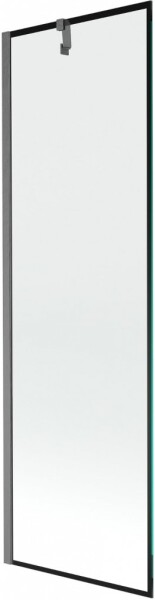MEXEN/S - Next vanová zástěna FIX 60 x 150, černá vzor, grafit kartáčovaná 895-060-000-00-70-66