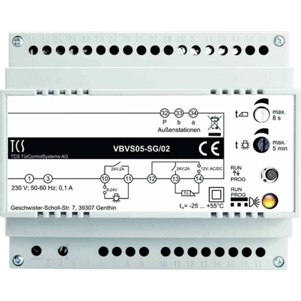 TCS TÜR Control TCS Tür Control příslušenství domovní telefon vícebarevná, VBVS05-SG/02