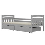 Postel Tosia velké zásuvky 90x180 šedá