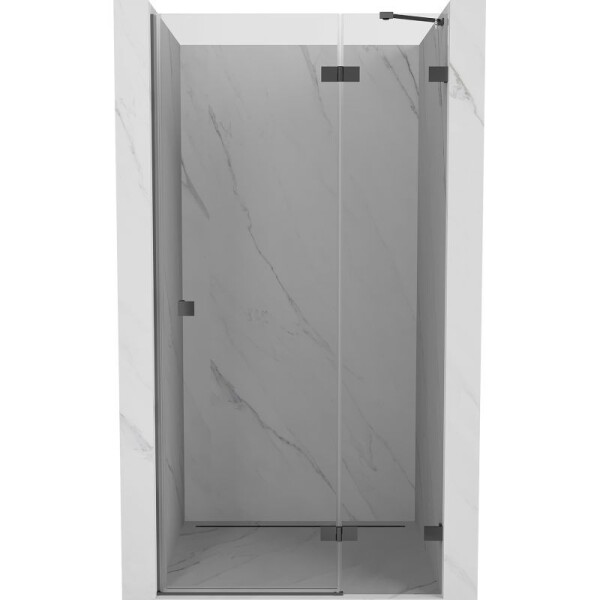 MEXEN/S - Lunar L sprchové dveře křídlové pravé 115 cm, transparent, grafit metal 834L-115-000-95-00-P