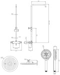 OMNIRES - Y termostatický sprchový sloup, chrom lesk SYSY10/N/6CR